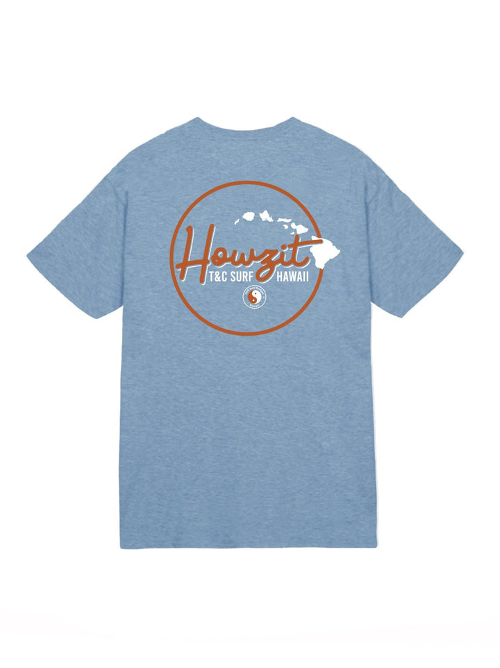 T&C Surf Designs Howzit Jersey Tee, Heather Indigo / S