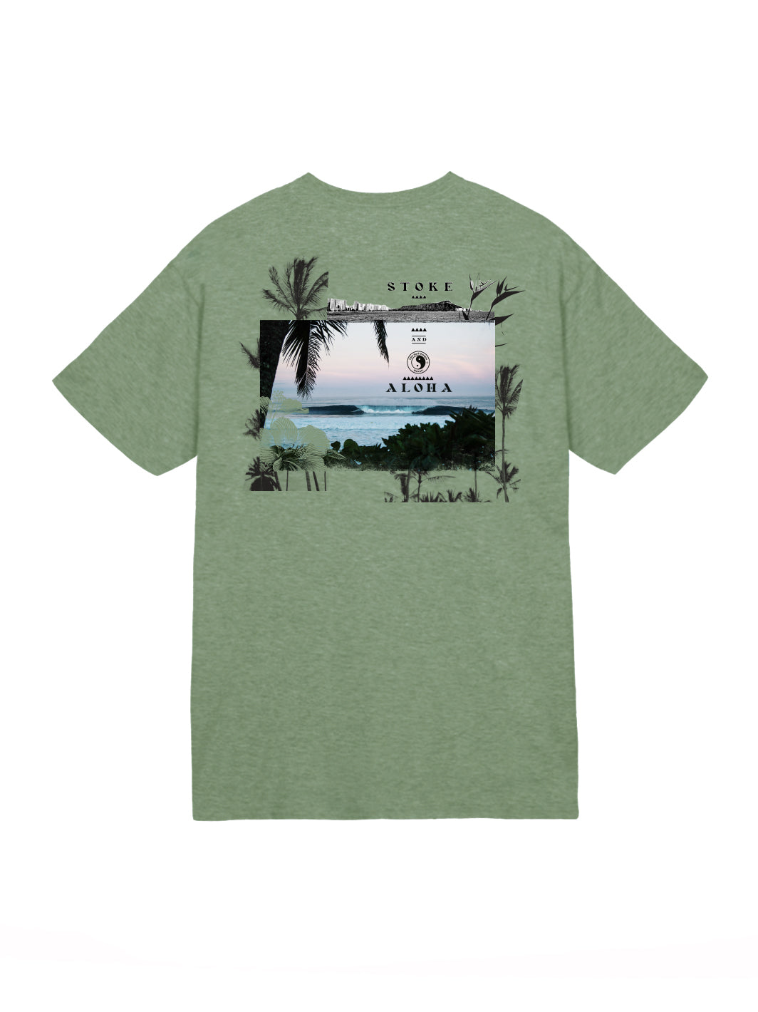 T&C Surf Designs Life Jersey Tee, Heather Military / S