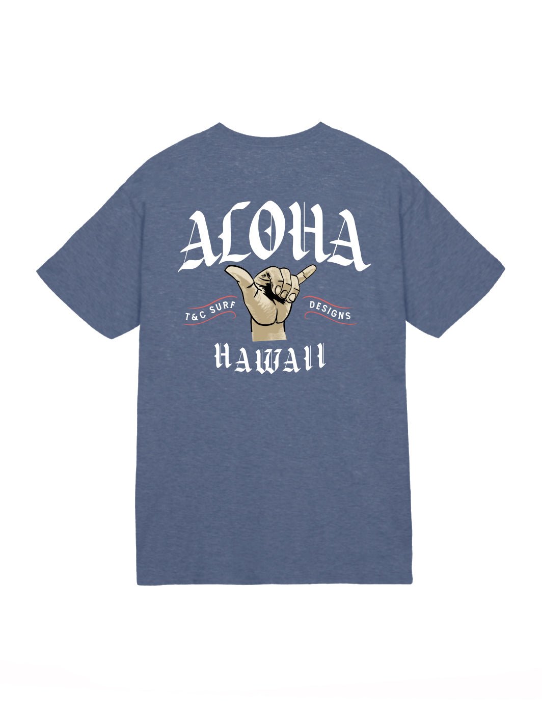 T&C Surf Designs Shaka High Jersey Tee, Heather Navy / S