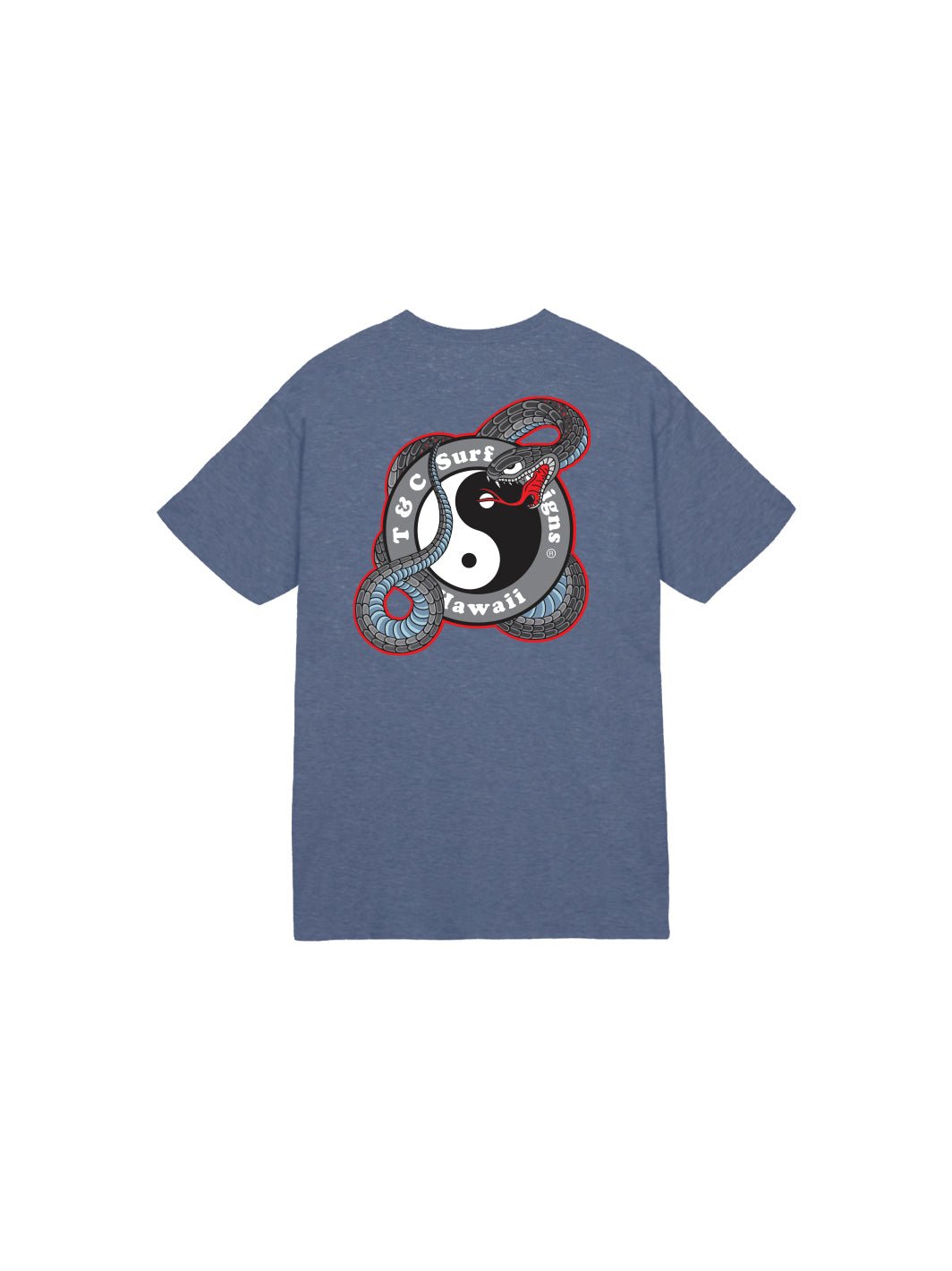 T&C Surf Designs T&C Surf Kids Year of the Snake Tee, Heather Navy / XS