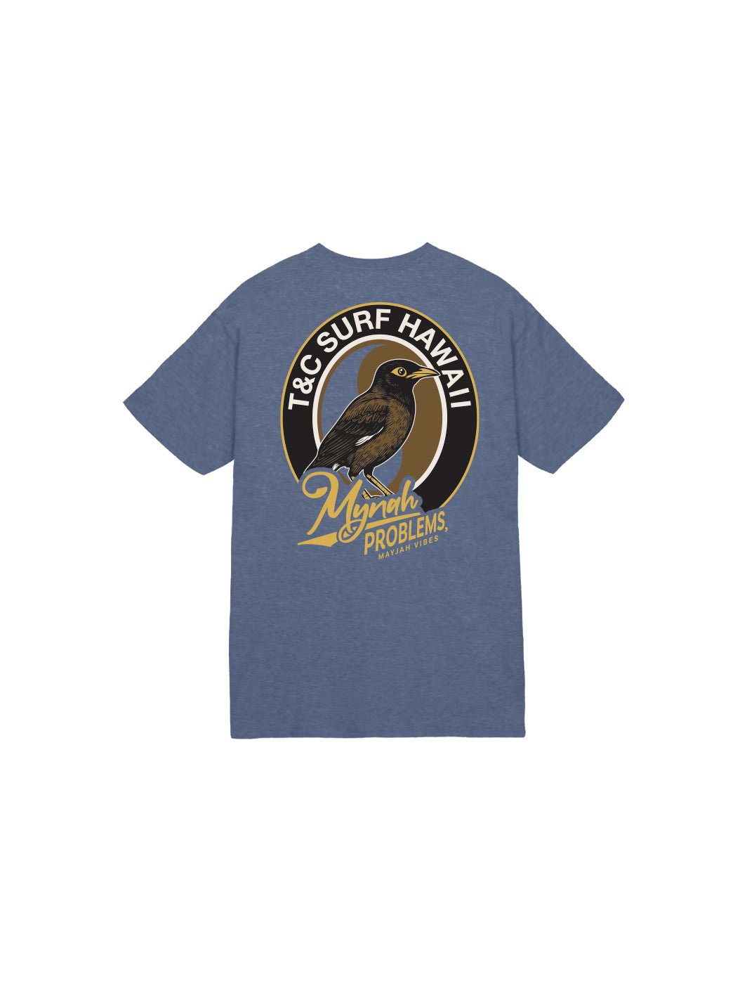 T&C Surf Designs Kids May Jah Vibes Tee, Heather Navy / XS
