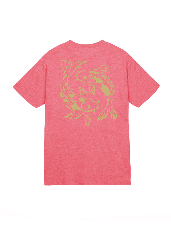 T&C Surf Designs Penned Koi Jersey Tee, Heather Red / S