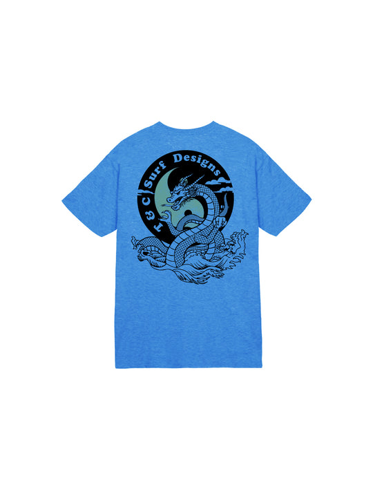 T&C Surf Designs T&C Surf Kids Kawaii Dragon Jersey Tee, Heather Royal / XS