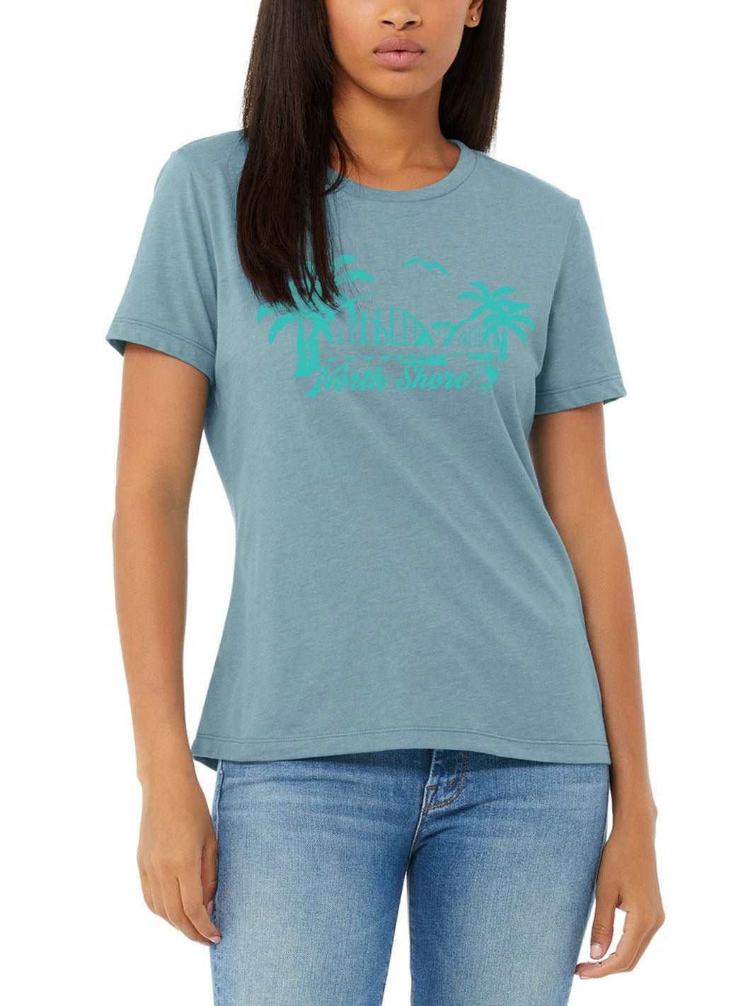 T&C Surf Designs T&C Surf North Shore Shadow Relax Tee, Heather Slate / S