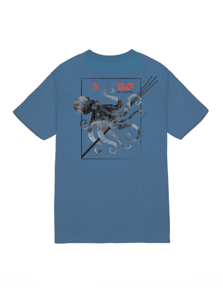 T&C Surf Designs Tako Print Jersey Tee, Indigo Blue / S