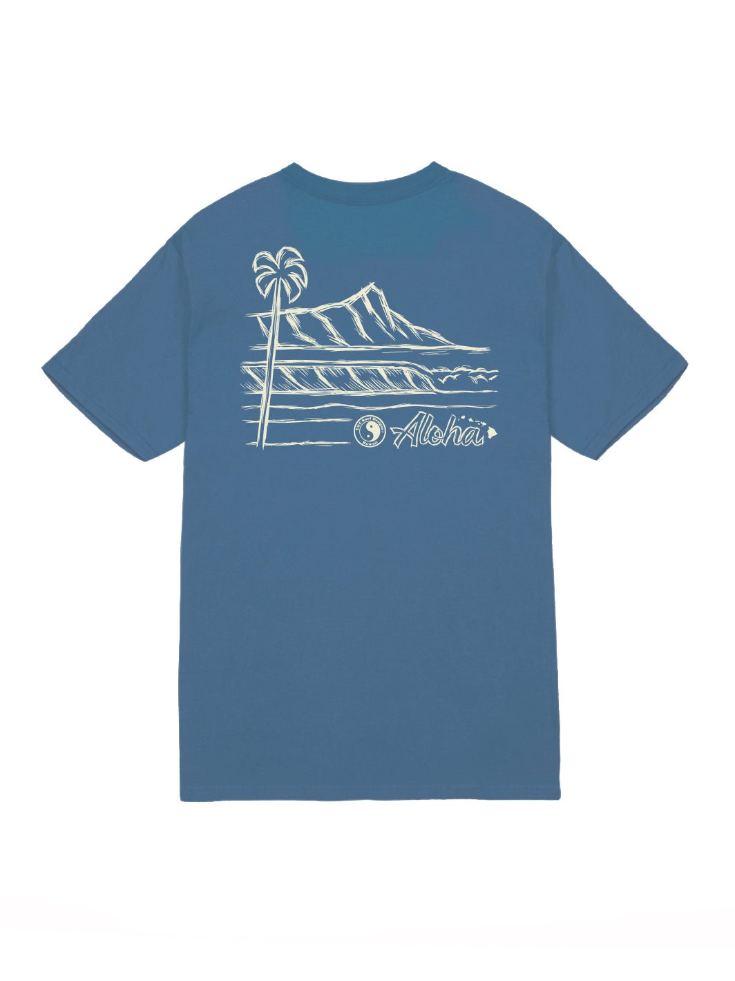 T&C Surf Designs Sketch Diamond Head Scenic Jersey Tee, Indigo / S