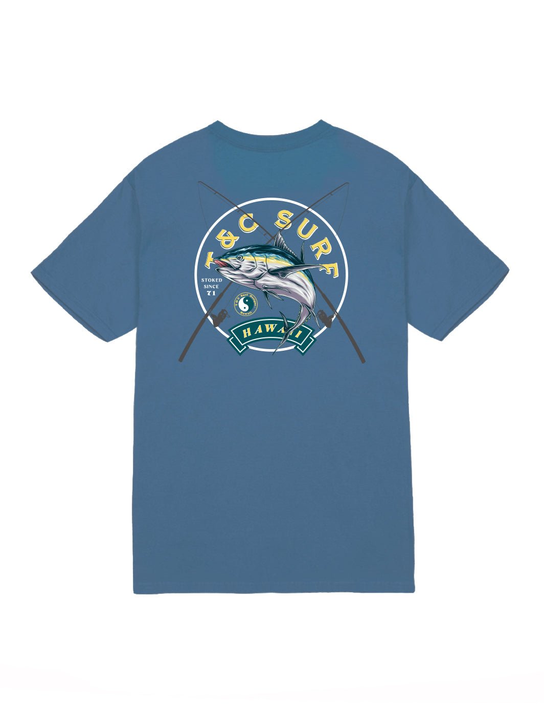T&C Surf Designs Catch Of The Day Jersey Tee, Indigo Blue / S