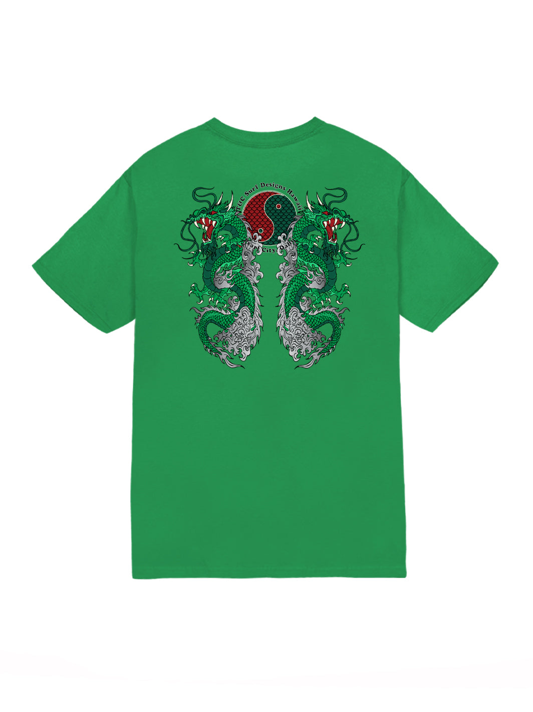 T&C Surf Designs Double Dragon Jersey Tee, Irish Green / S