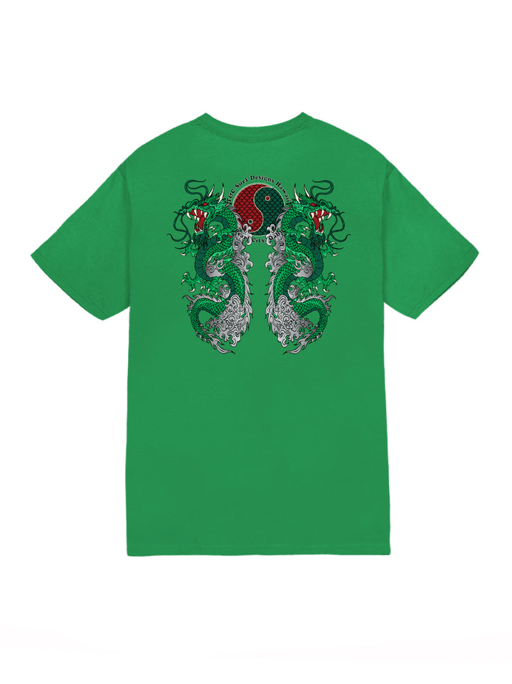 T&C Surf Designs Double Dragon Jersey Tee, Irish Green / S