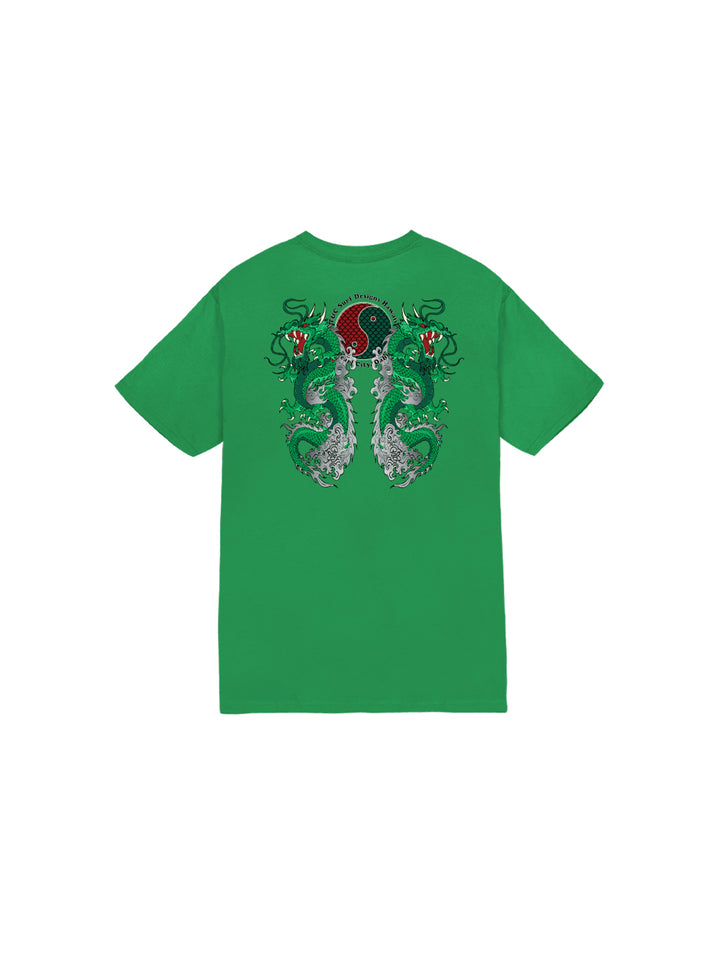 T&C Surf Designs Kids Double Dragon Tee, Irish Green / XS