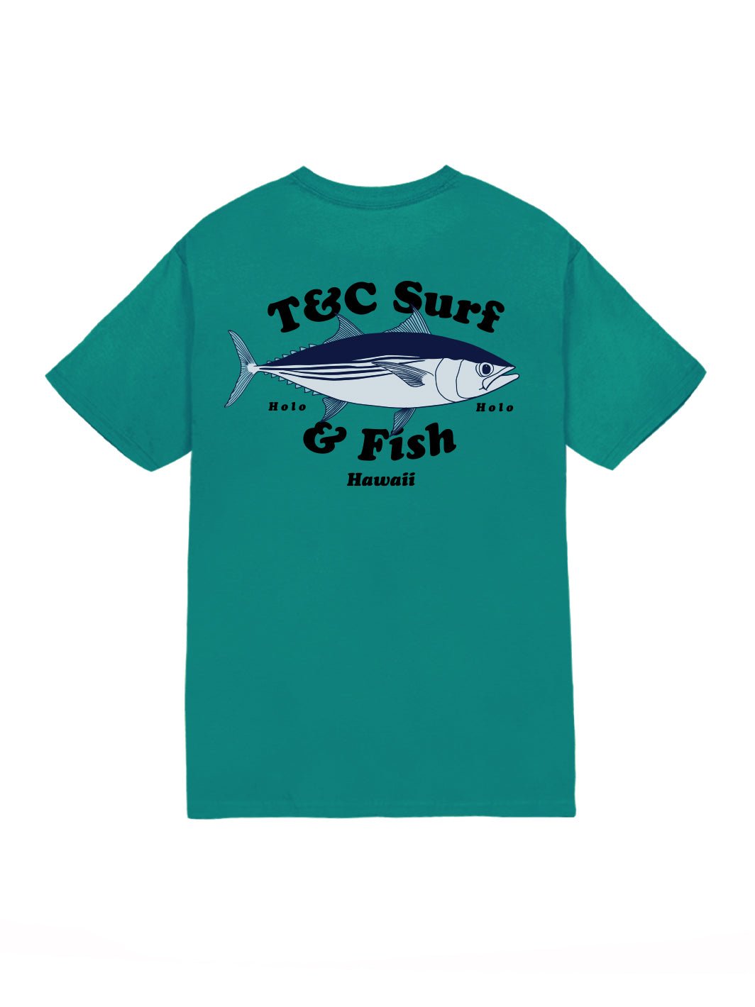 T&C Surf Designs Holo Holo Tuna Jersey Tee, Jade / S