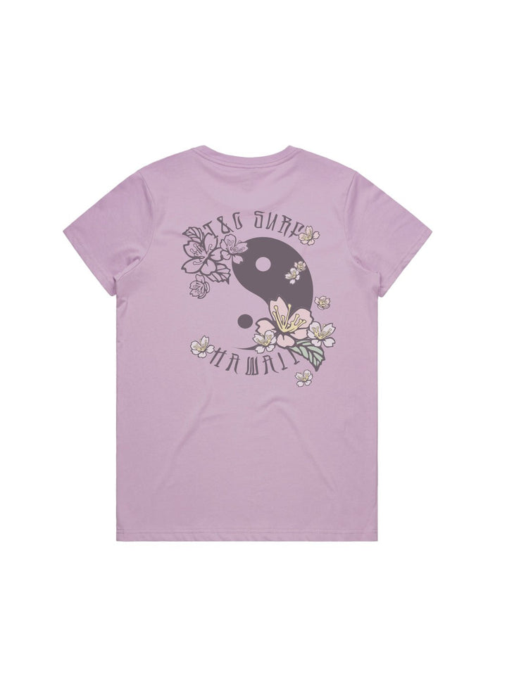 T&C Surf Designs Big Sakura Maple Tee, Lavender / XS
