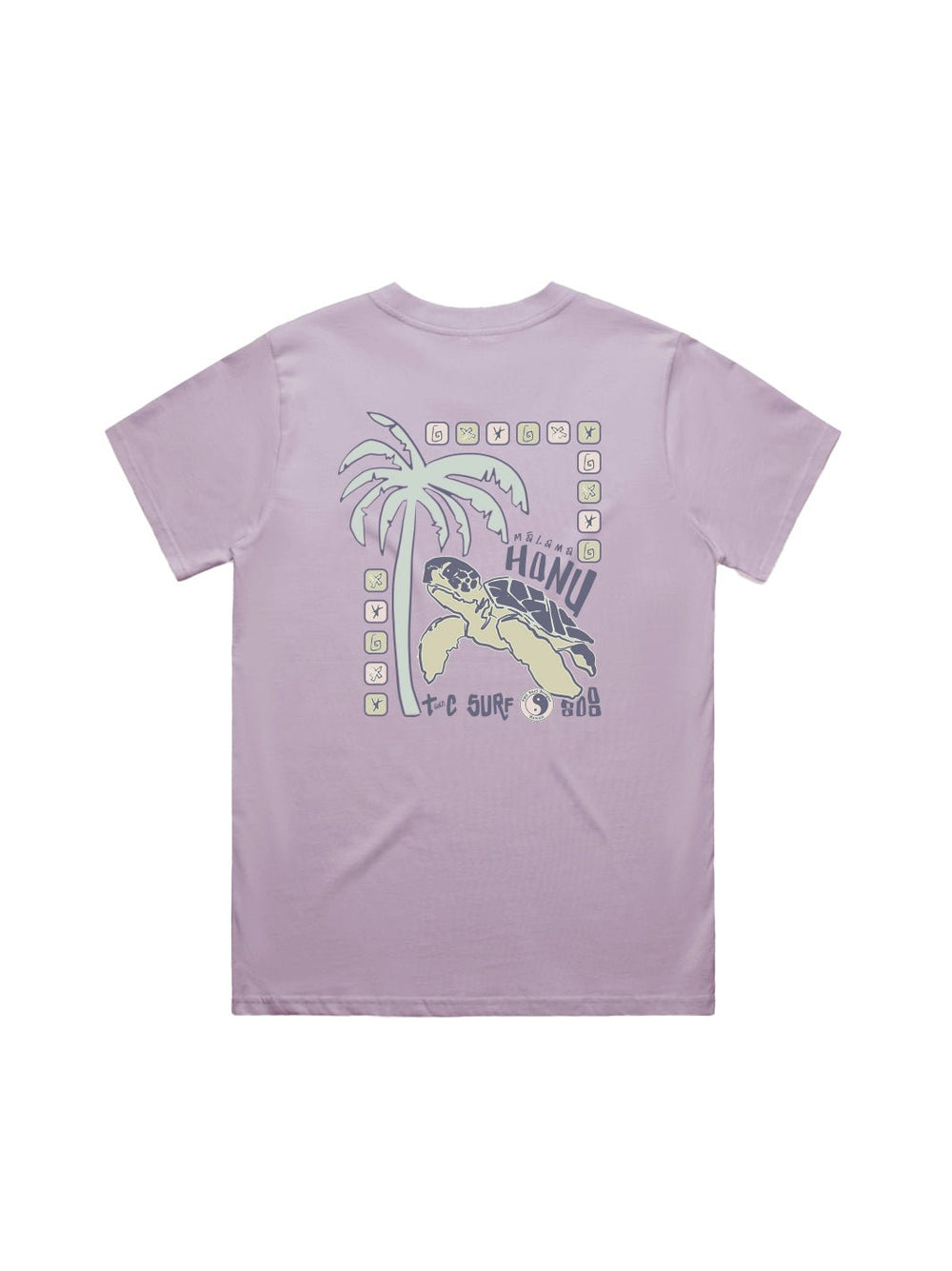 T&C Surf Designs Honu Palm Classic Tee, Lavender / XS