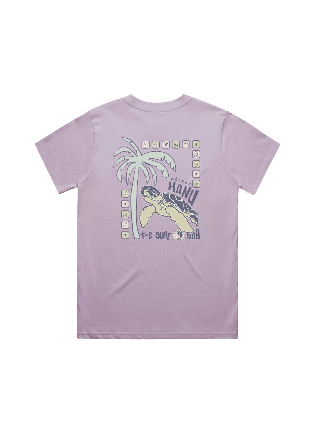 T&C Surf Designs Honu Palm Classic Tee, Lavender / XS