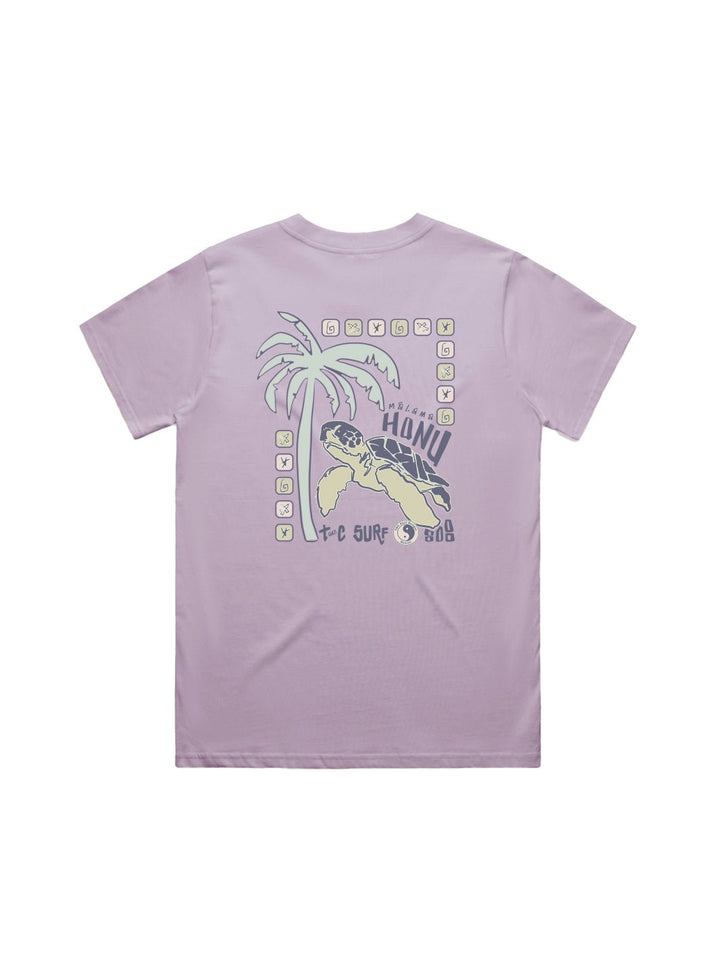 T&C Surf Designs Honu Palm Classic Tee, Lavender / XS