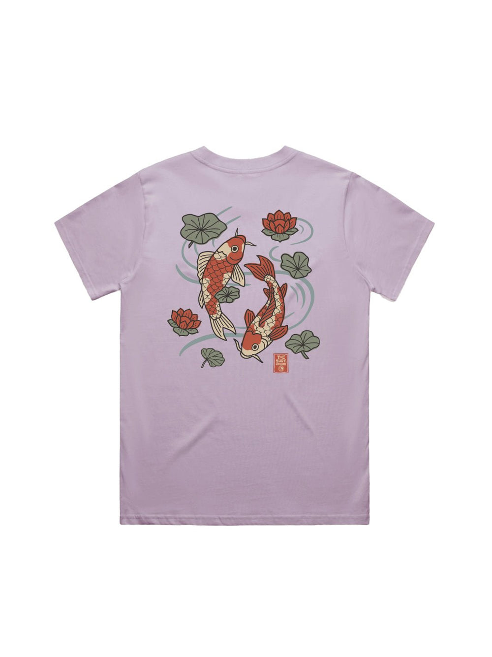 T&C Surf Designs Koi Stamp Classic Tee, Lavender / XS