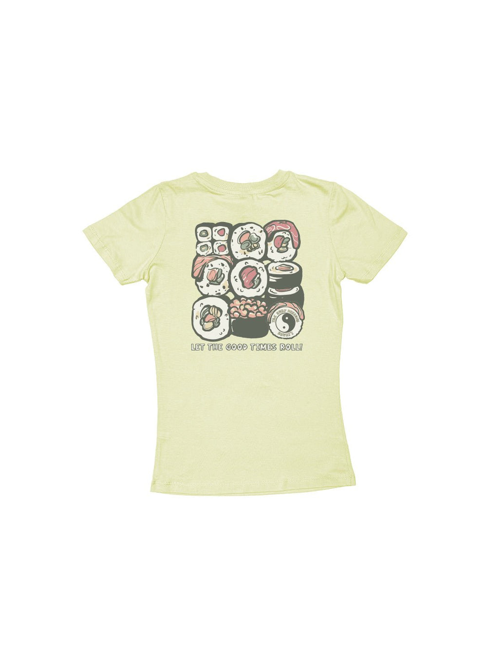 T&C Surf Designs Girls Roll Sweetheart Tee, Light Chartreuse / XS