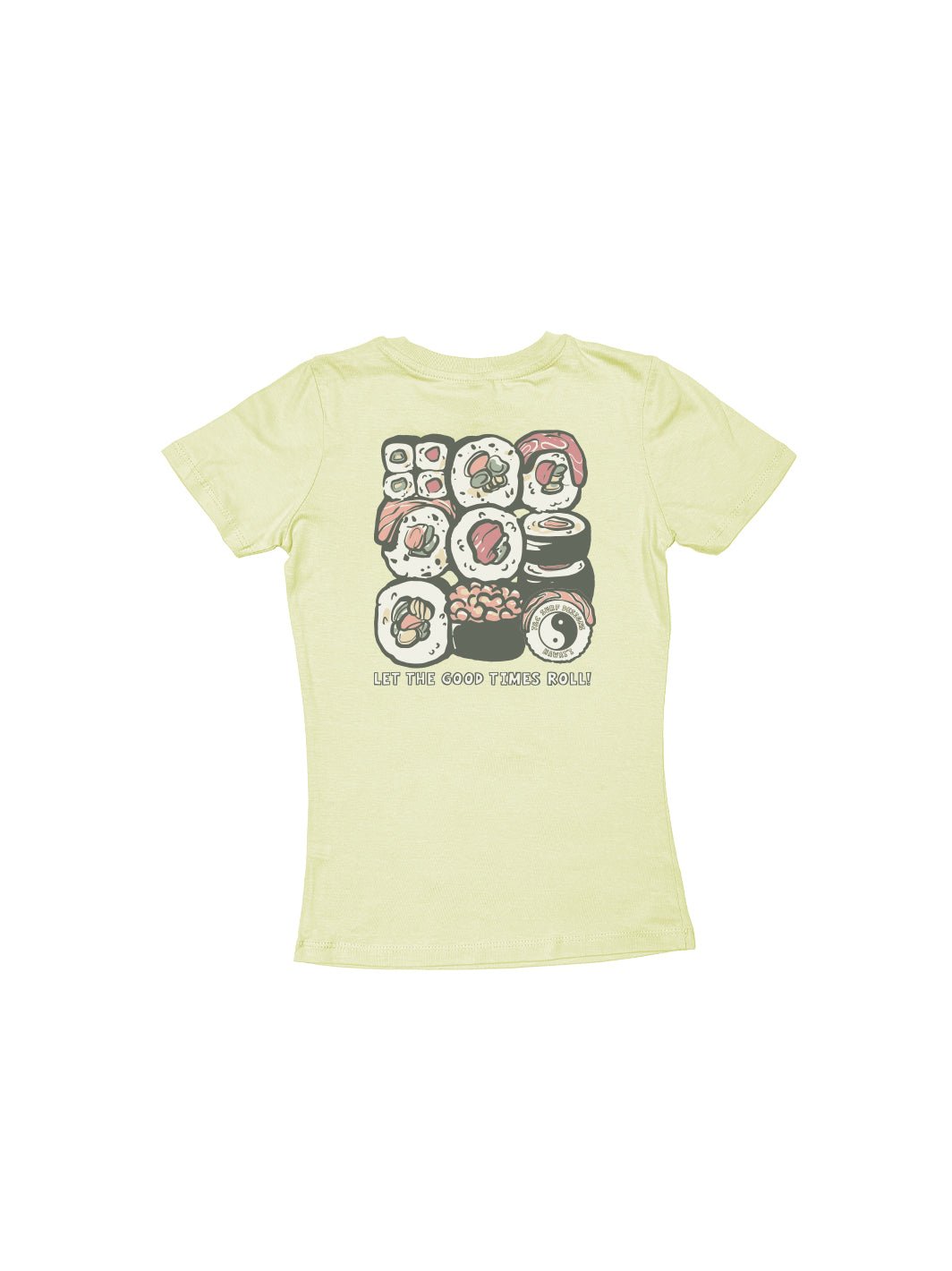 T&C Surf Designs Girls Roll Sweetheart Tee, Light Chartreuse / XS