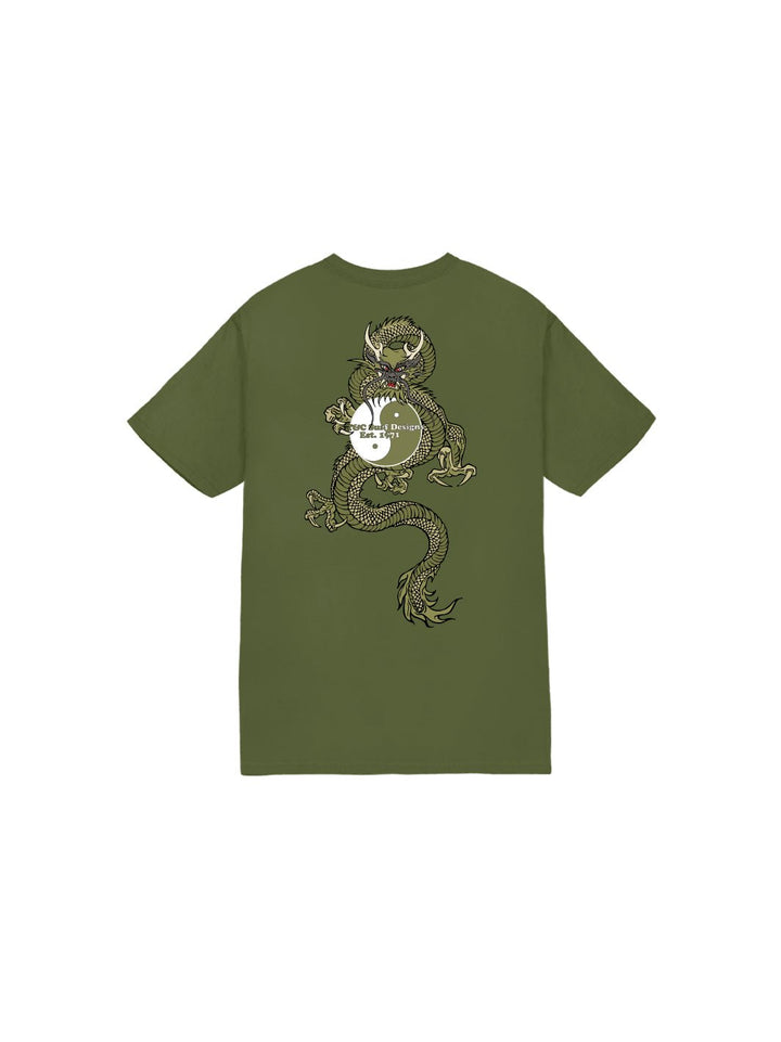 T&C Surf Designs Kids Dragon Surf Tee, Military / XS