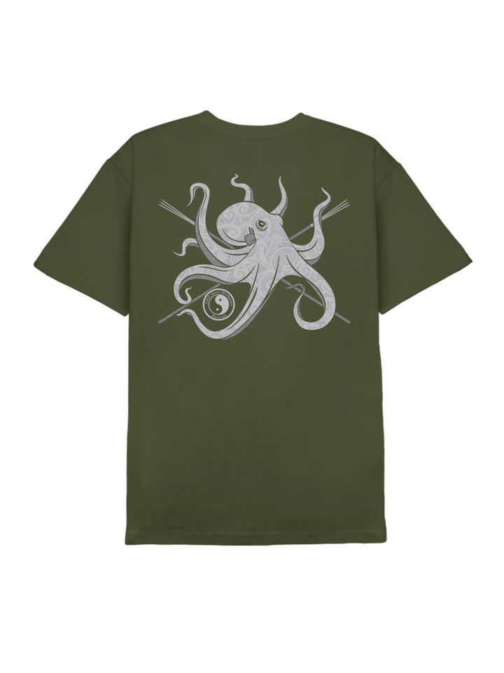 T&C Surf Designs Maori Tako Tee, Military Green / S