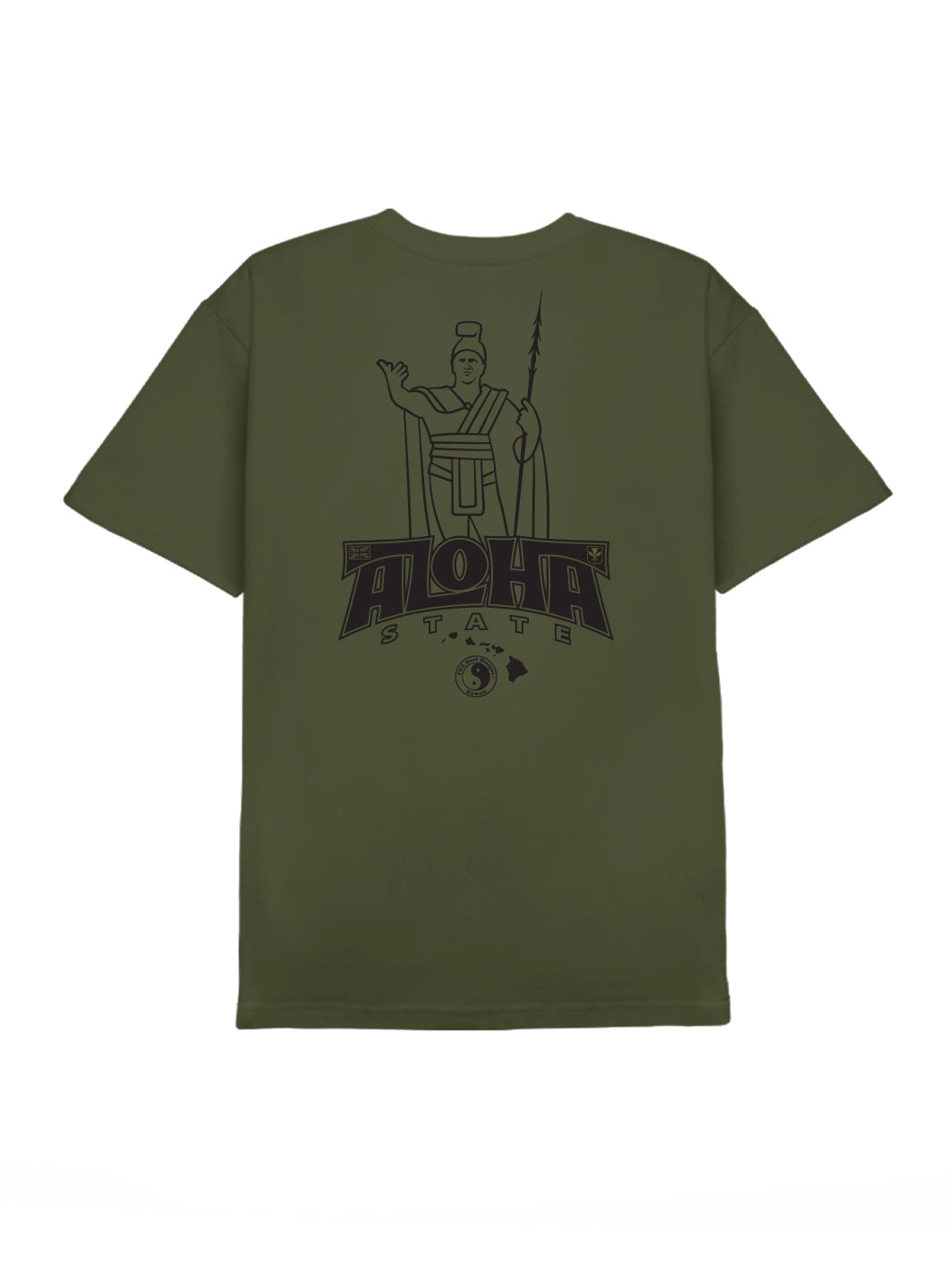 T&C Surf Designs Lined Kam Aloha Tee, Military / S
