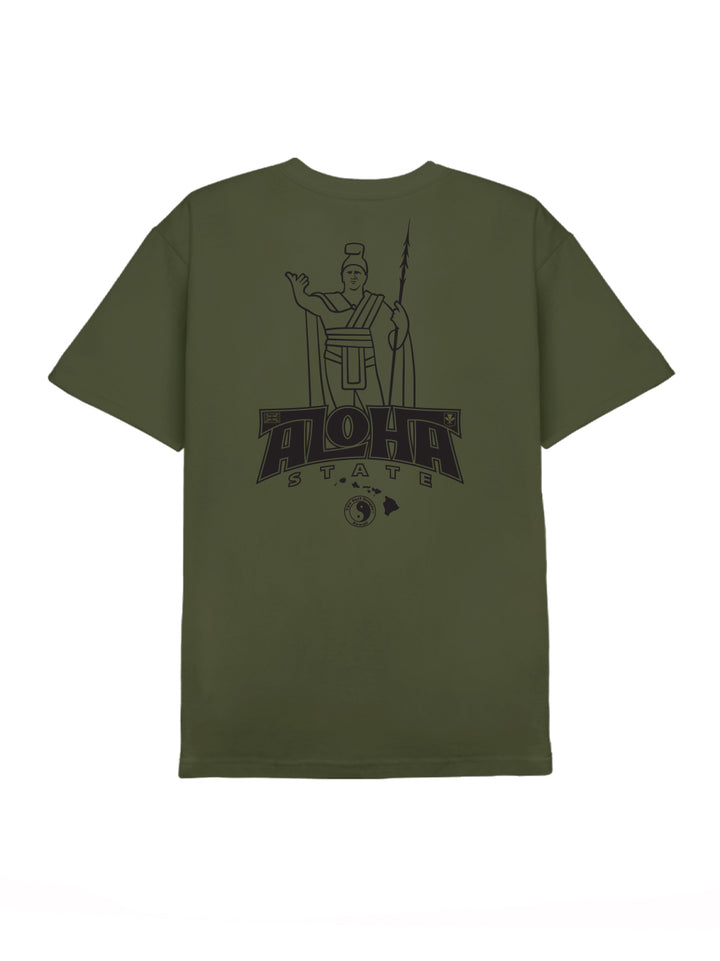 T&C Surf Designs Lined Kam Aloha Tee, Military / S