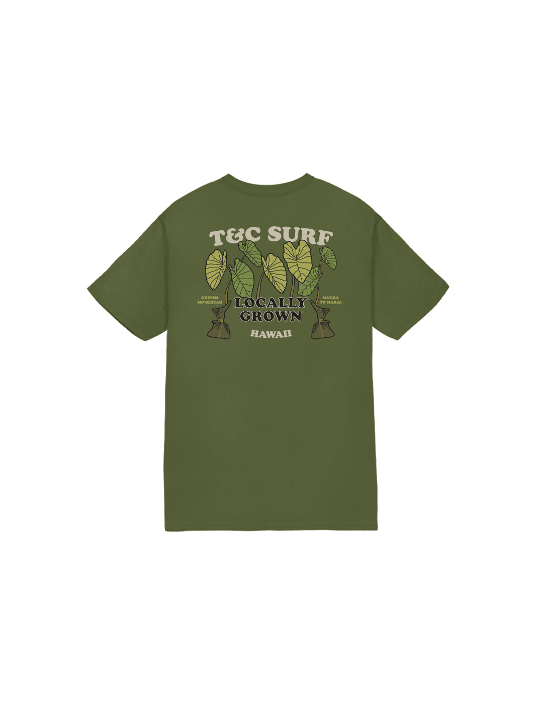 T&C Surf Designs Kids Eat Greens Tee, Military / XS