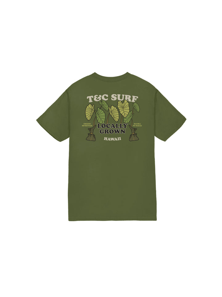 T&C Surf Designs Kids Eat Greens Tee, Military / XS