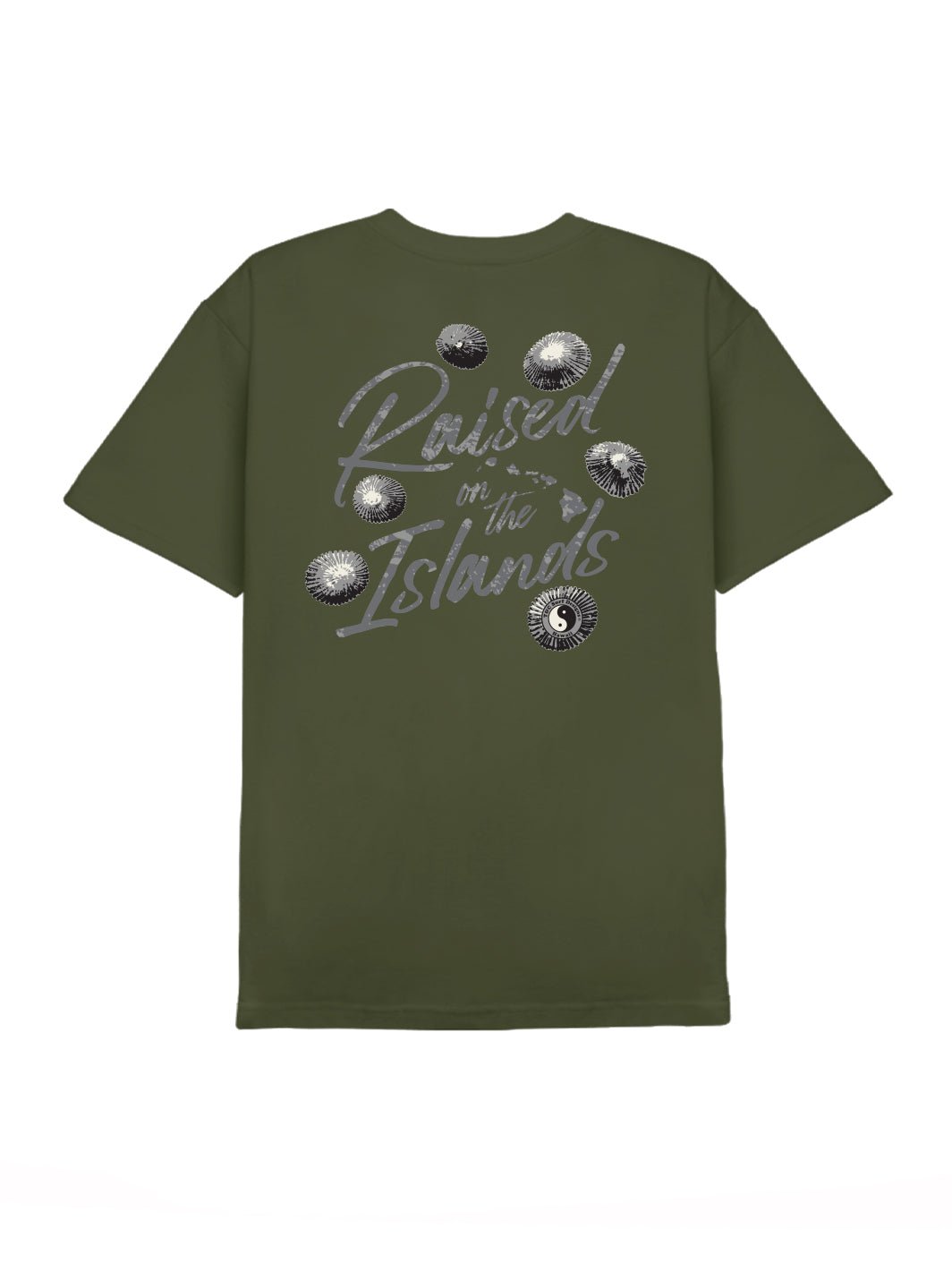 T&C Surf Designs Raised On Opihi Tee, Military / S