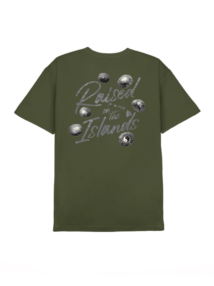 T&C Surf Designs Raised On Opihi Tee, Military / S