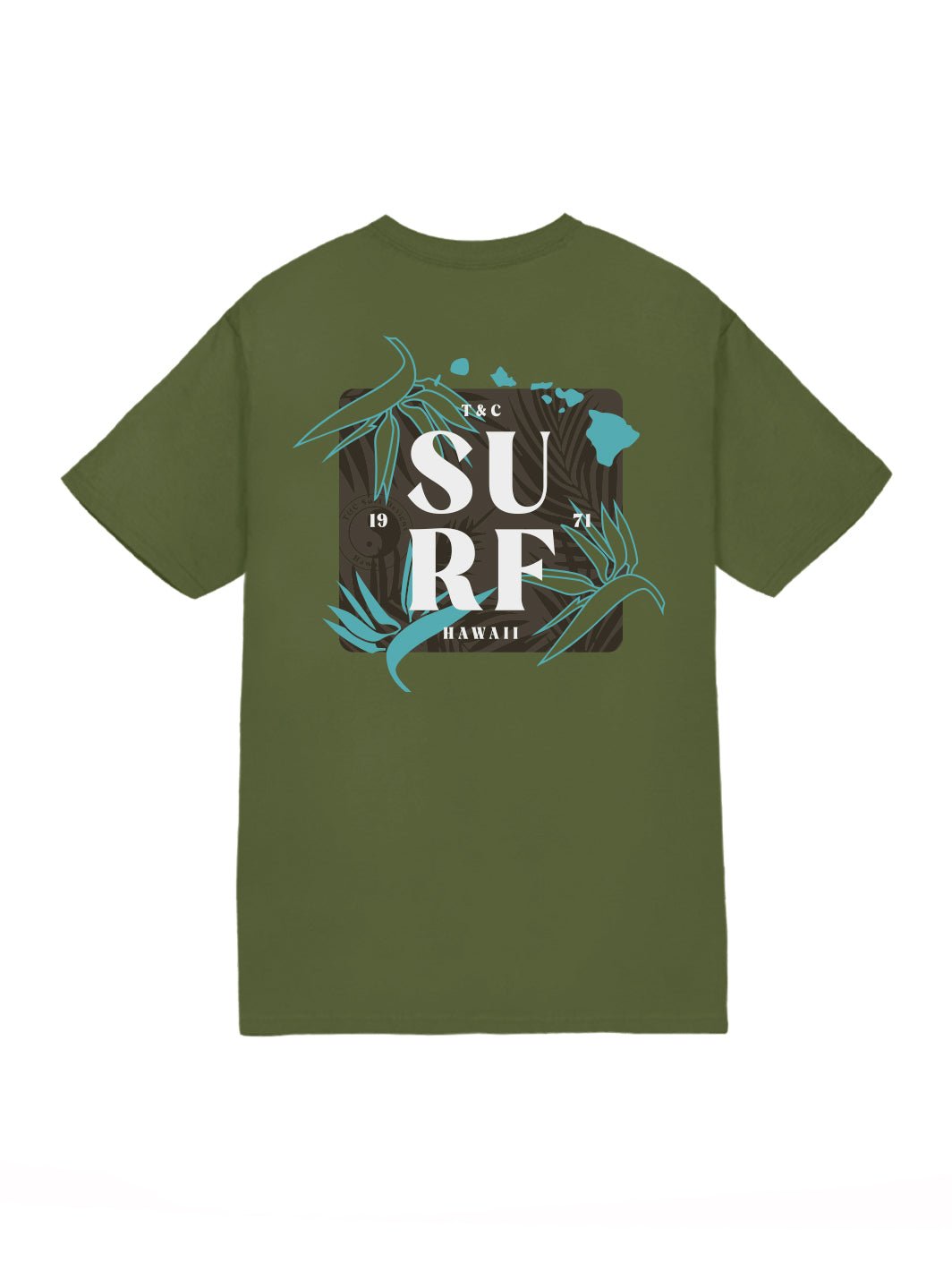 T&C Surf Designs Surf Periodically Jersey Tee, Military / S