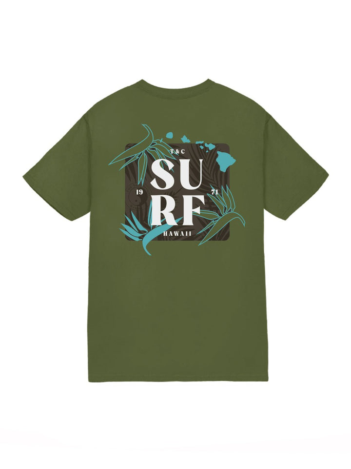 T&C Surf Designs Surf Periodically Jersey Tee, Military / S