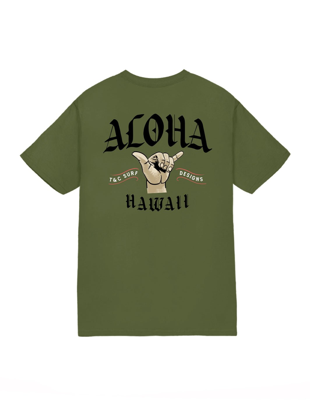 T&C Surf Designs Shaka High Jersey Tee, Military / S