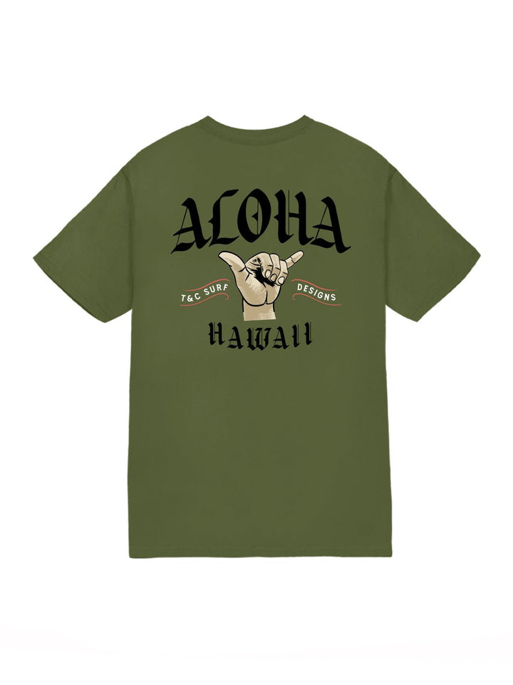 T&C Surf Designs Shaka High Jersey Tee, Military / S