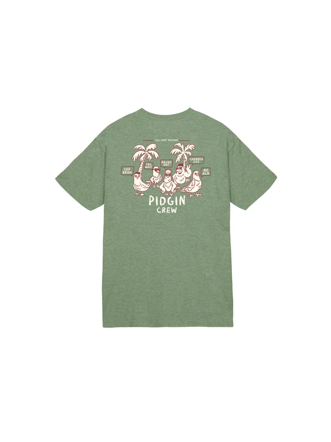 T&C Surf Designs Kids Pidgin Talk Tee, Military / XS