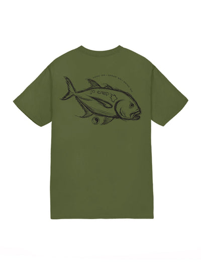 T&C Surf Designs T&C Surf Hook Em Ulua Jersey Tee, Military Green / S