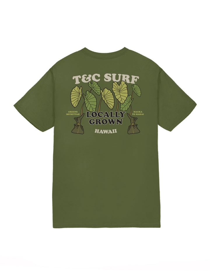 T&C Surf Designs Eat Greens Jersey Tee, Military / S