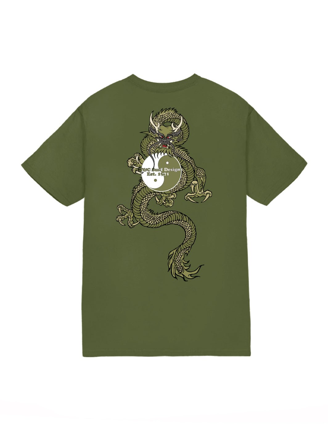 T&C Surf Designs Dragon Surf Jersey Tee, Military / S