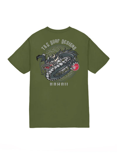 T&C Surf Designs T&C Surf Year of the Dragon Jersey Tee, Military Green / S