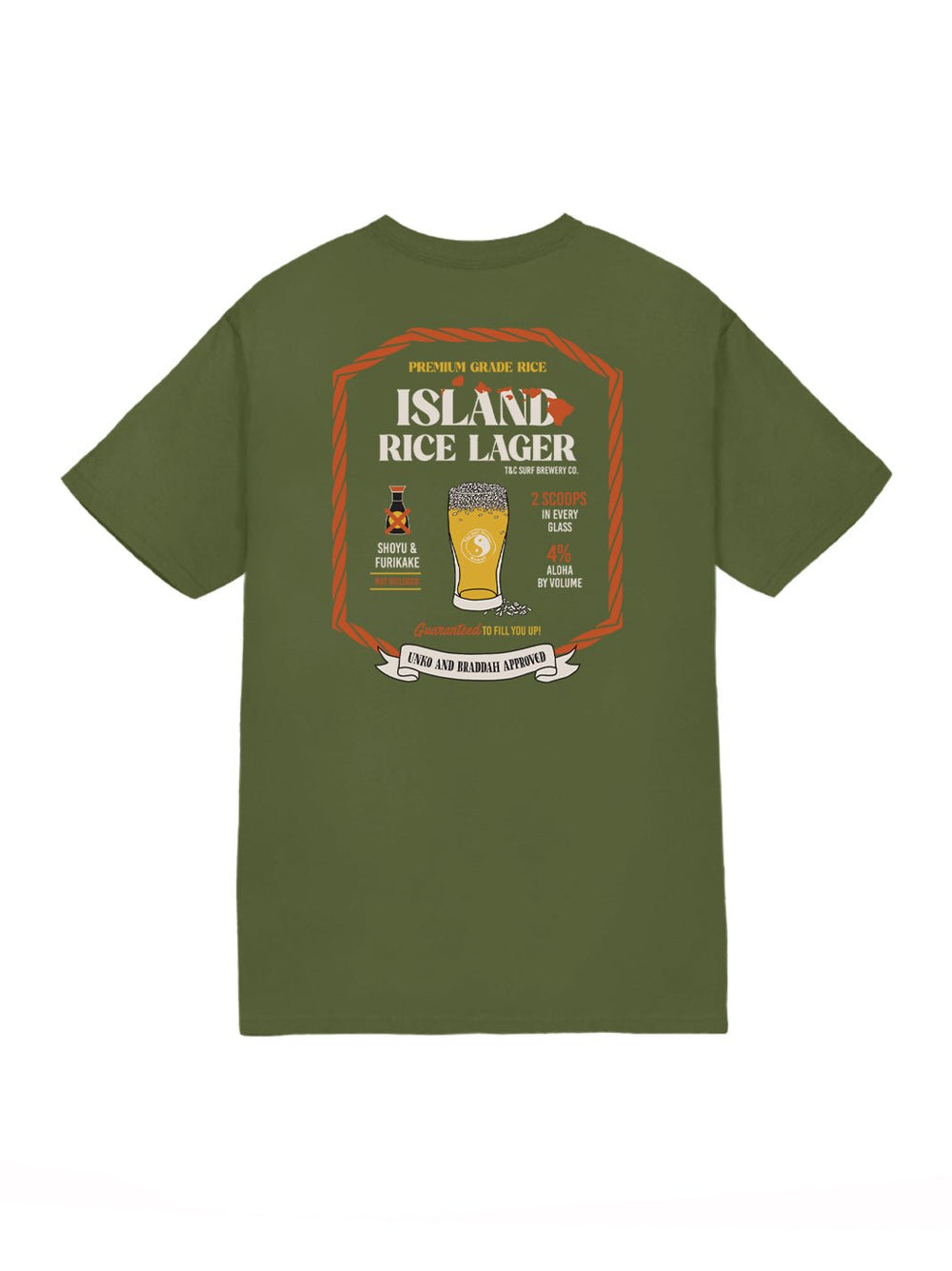 T&C Surf Designs Unko Approved Jersey Tee, Military Green / S