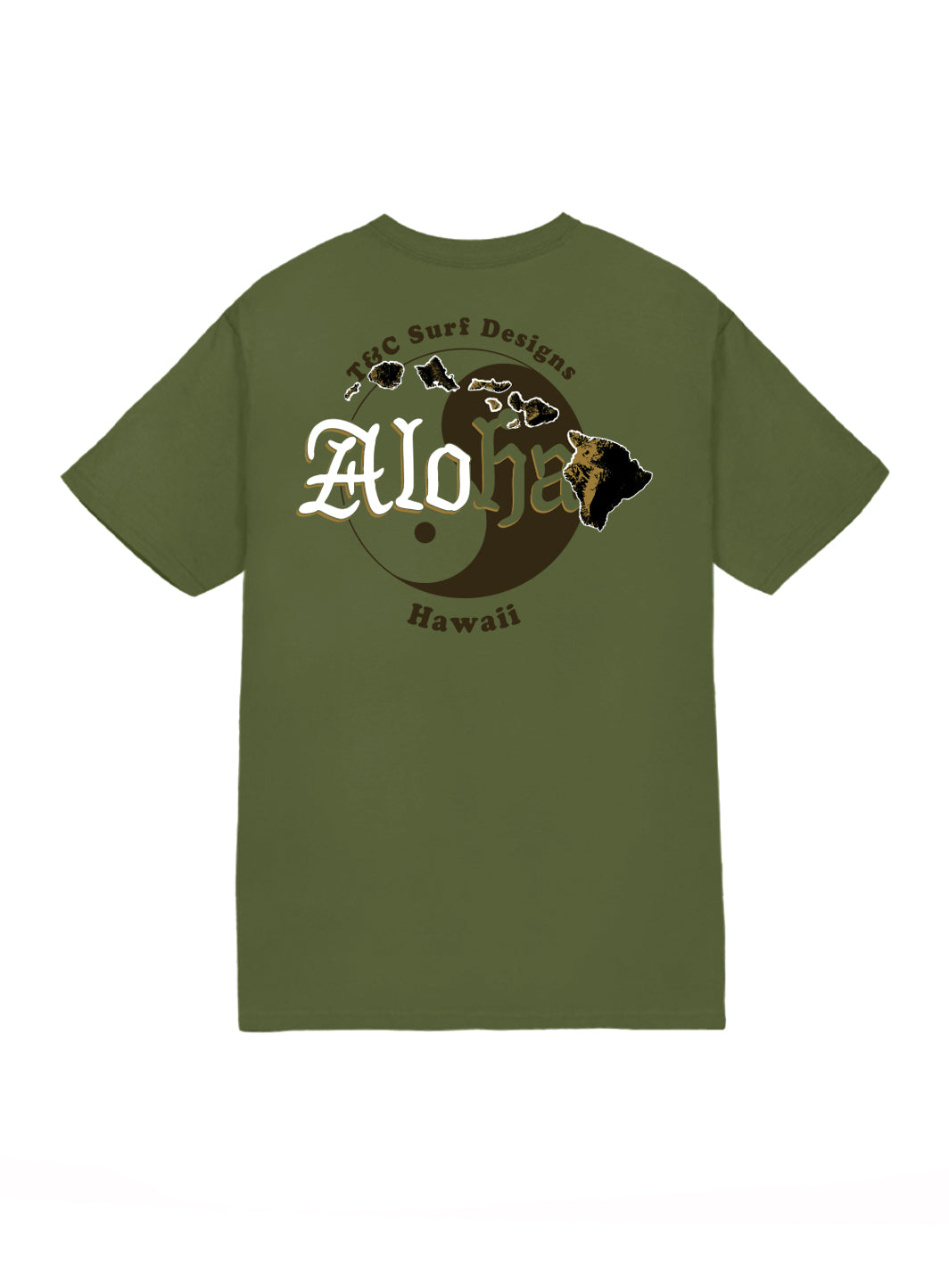 T&C Surf Designs Aloha Island Jersey Tee, Military / S