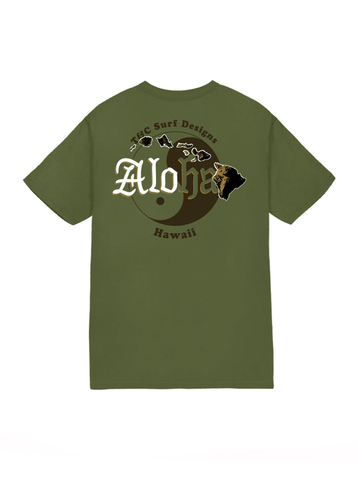 T&C Surf Designs Aloha Island Jersey Tee, Military / S