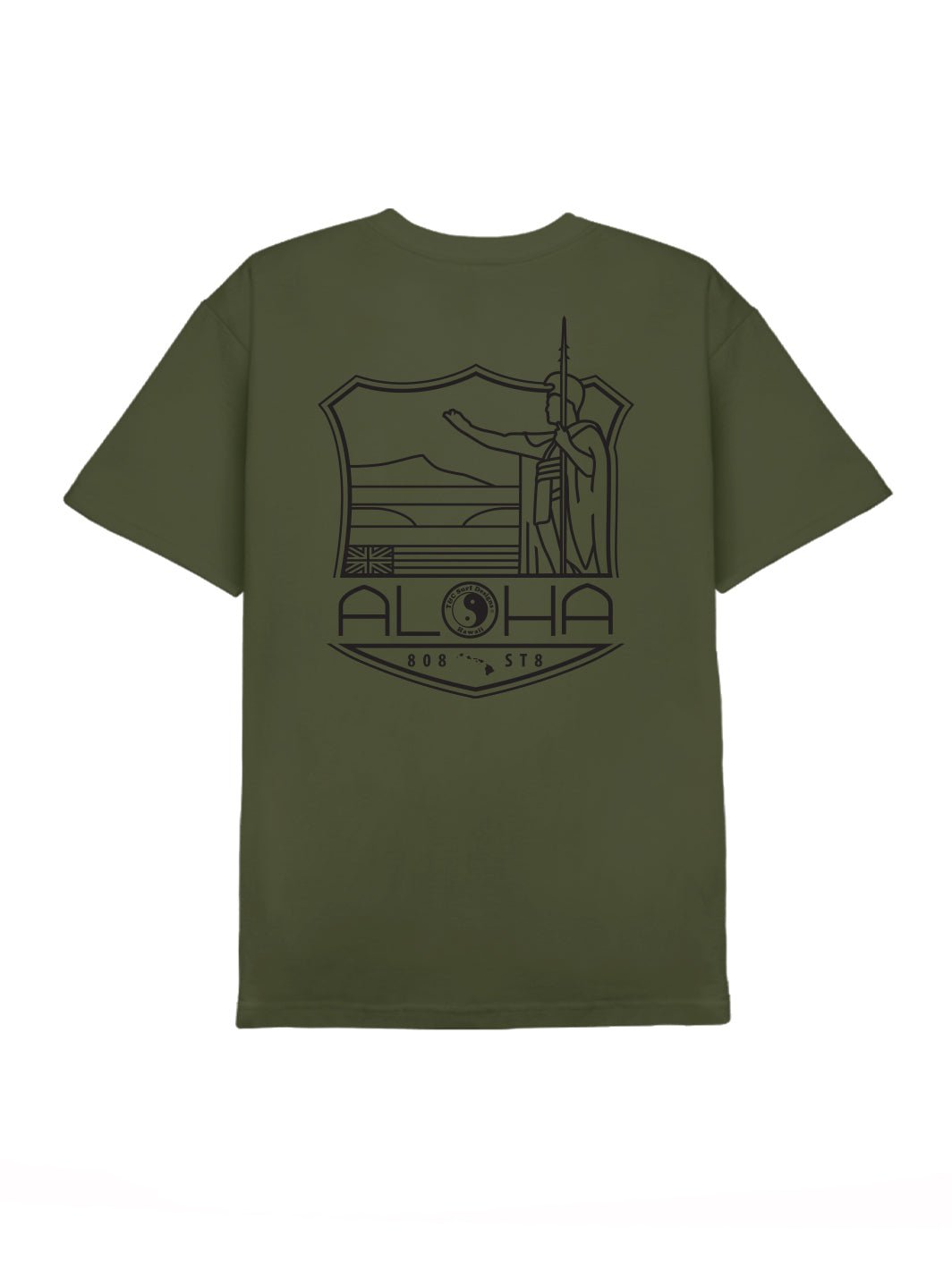 T&C Surf Designs Line Kam Tee, Military / S