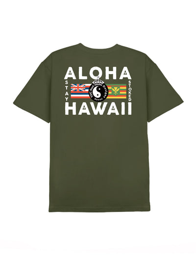 T&C Surf Designs T&C Surf Aloha Nation Tee, S / Military Green