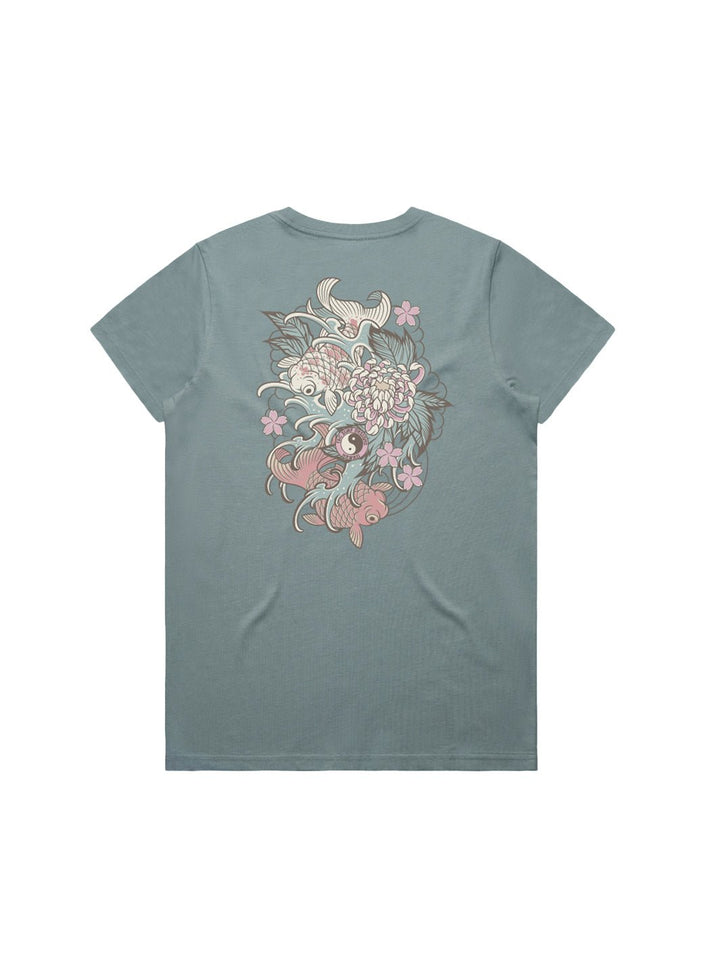 T&C Surf Designs Keiki Koi Maple Tee, Mineral / S