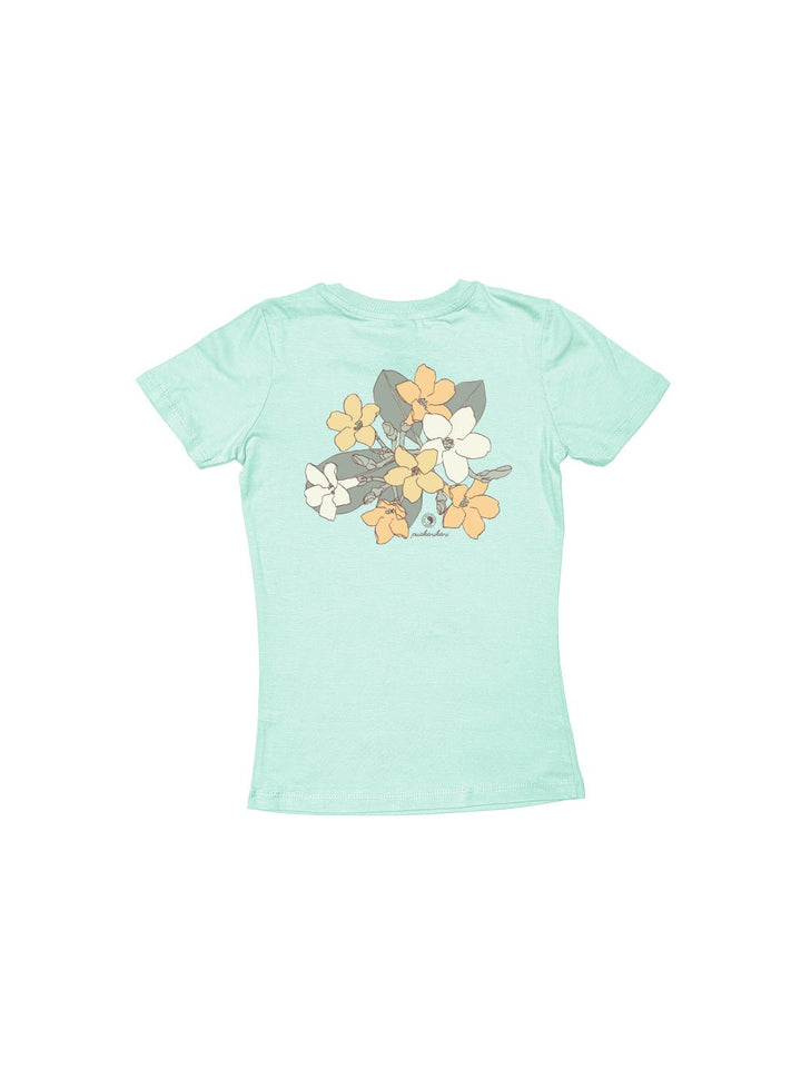 T&C Surf Designs Girls Puakeni Branch Sweetheart Tee, Mint / XS