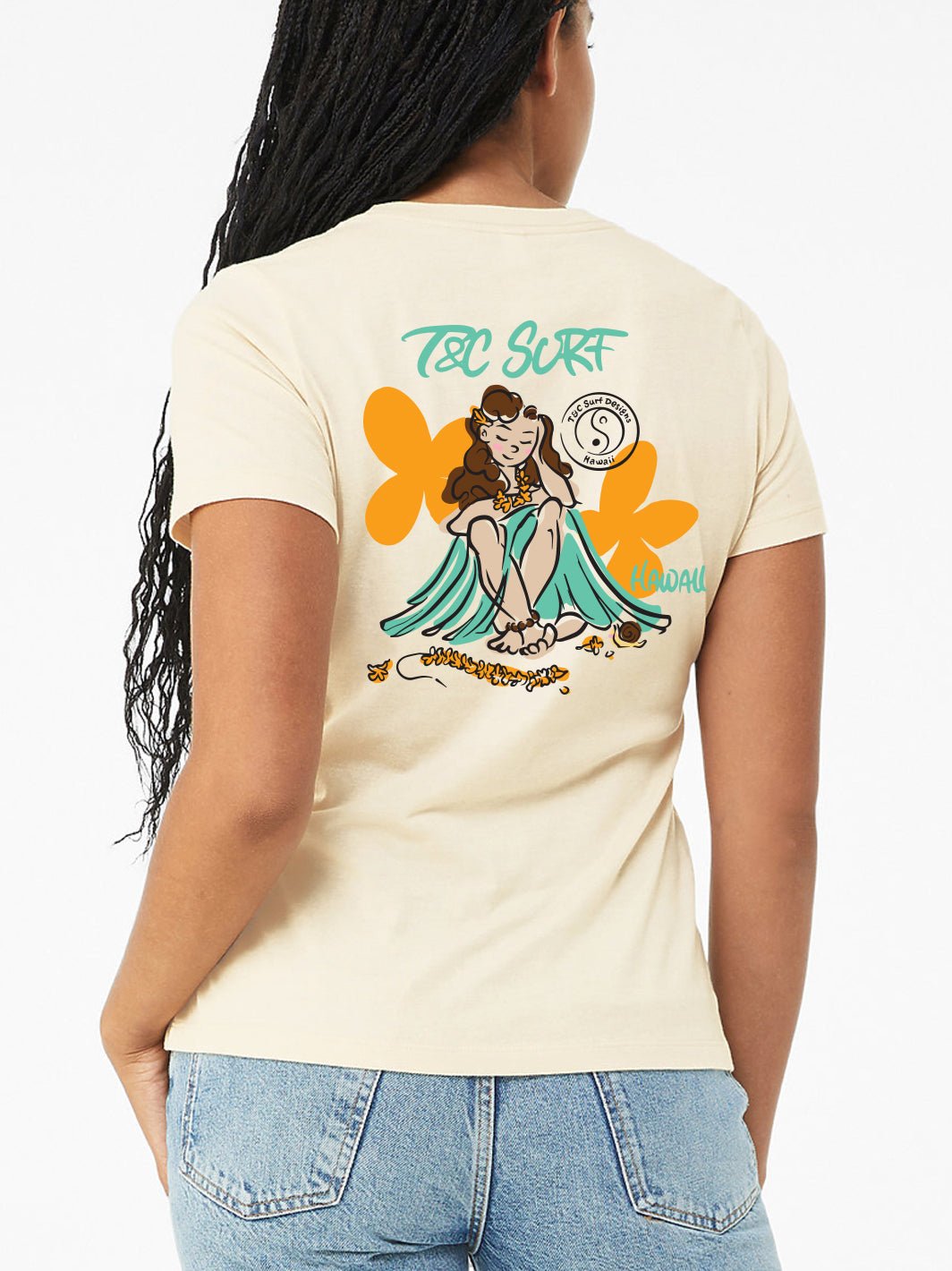 T&C Surf Designs T&C Surf Lei Girl Relax Tee, Nat / S