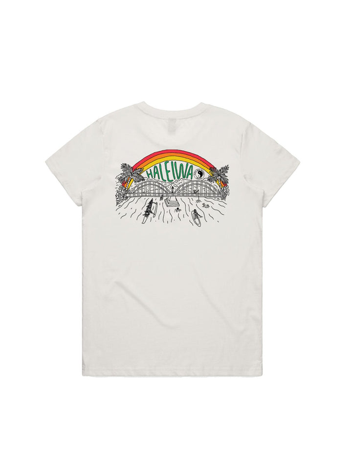 T&C Surf Designs North Shore Out and About Haleiwa Maple Tee, Natural / XS