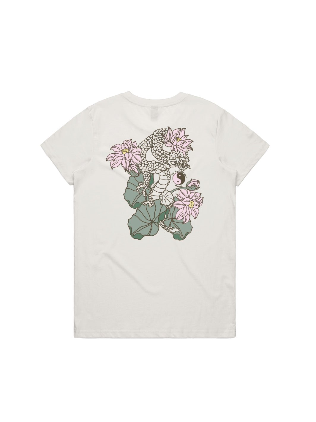 T&C Surf Designs Lotus Dragon Maple Tee, Natural / S