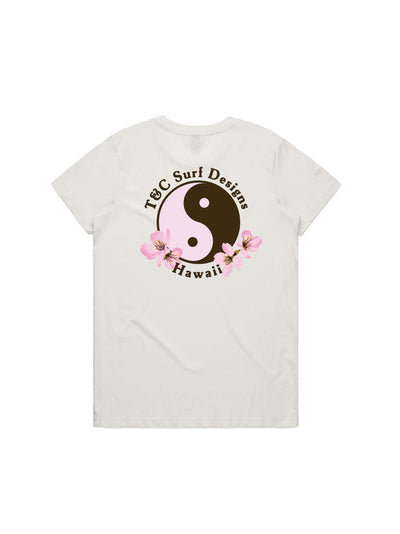 T&C Surf Designs Retro Sakura Logo Maple Tee, Natural / S